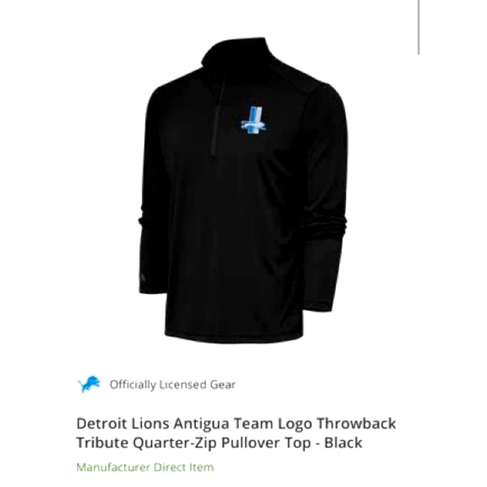 Detroit Lions Quarter Zip Up